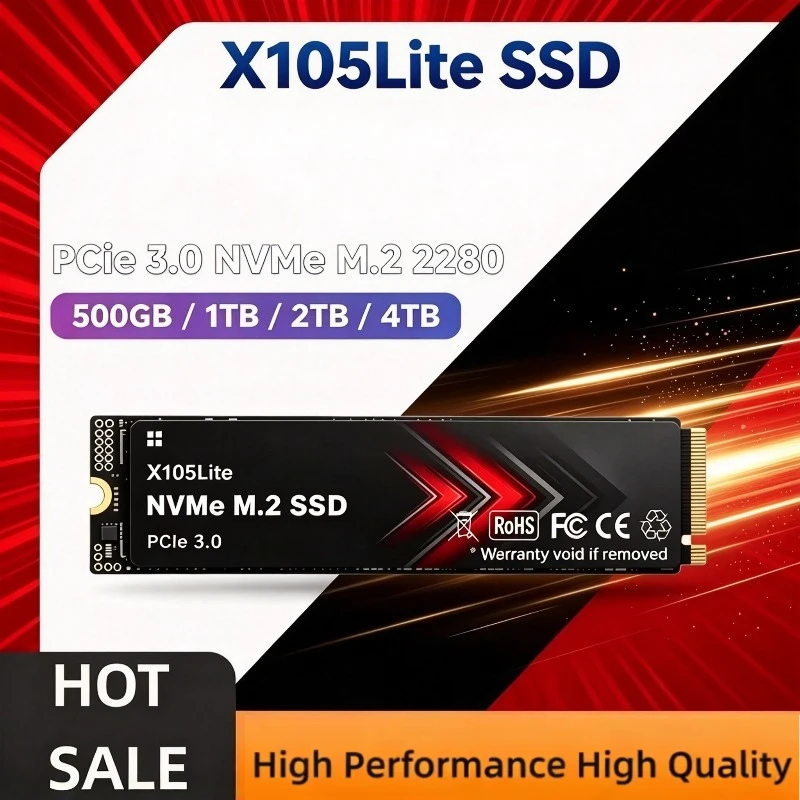 Ssd 500Gb - X105Lite M.2 NVMe SSD, verkrijgbaar in